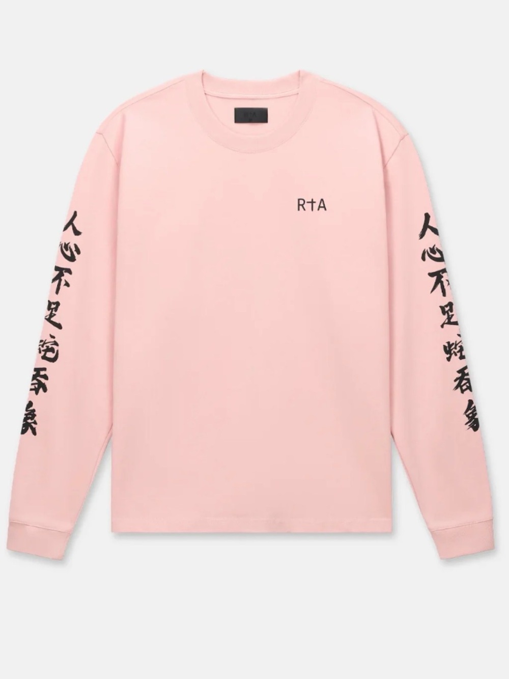 pink RtA Lawrence Long Sleeve Tee